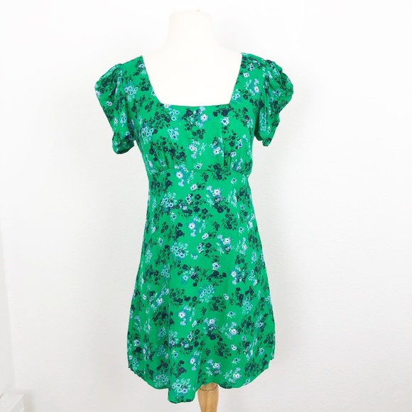 Row A Dresses & Skirts - LF ROW A Floral Puff Sleeve Mini Dress Size Small